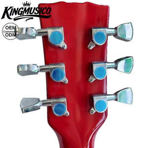 Guitarra Eléctrica Estilo <span class=keywords><strong>LP</strong></span> al por Mayor, Cuerpo de Álamo, Mástil de Arce, Guitarra de Metal para Principiantes y Uso en Bandas - Product Image 5