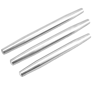 Solid 304 Stainless Steel <strong>Rolling</strong> <strong>Pin</strong> 42.5*2.8CM Smooth Tapered Design for Perfect Dumpling Cookie Pizza Pastry Home Baking - Product Image 4