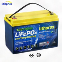 Batterie à décharge profonde robuste 12V 100AH Grade A LiFePO4 pour VR avec BMS intelligent CAN Bus, borne M8, 6000+ cycles, CE RoHS IP67, OEM ODM