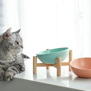 Cuenco de cerámica para gatos y perros, tazón de alimentación de agua y comida inclinada - Product Image 2