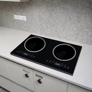 Cuisinière à induction infrarouge double, plaque à induction infrarouge <span class=keywords><strong>mixte</strong></span>, deux foyers combinés, cuisinière hybride avec de bonnes technologies <span class=keywords><strong>et</strong></span> matériaux - Product Image 2