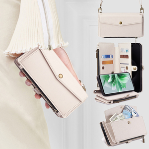 สําหรับOPPO Reno F25 ยาวLanyard FlipหนังสําหรับReno 11F 11 10 Pro 8T 8 Pro <span class=keywords><strong>8Z</strong></span> 7 7Z 7 ซิปกระเป๋าสตางค์อุปกรณ์เสริม - Product Image 2