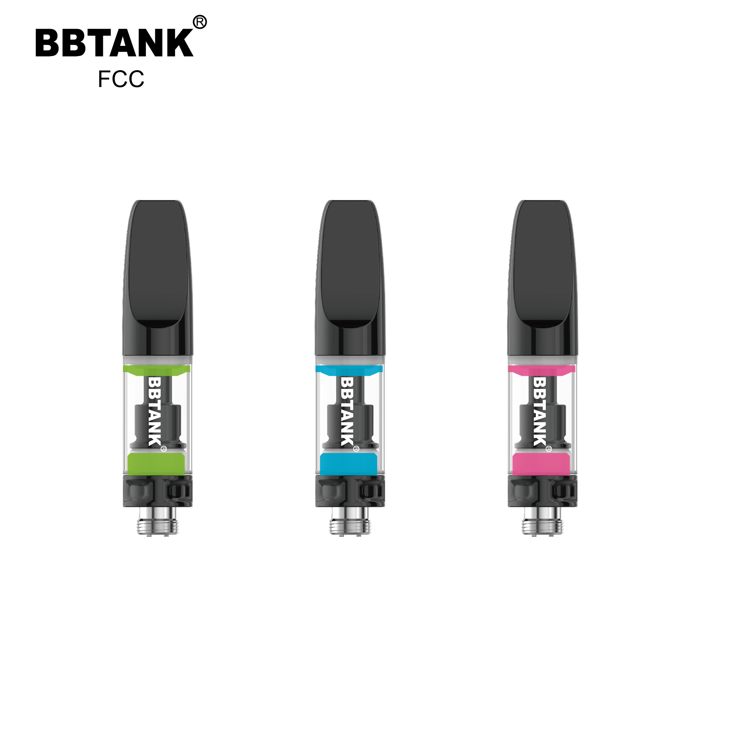 BBtank FCC all-ceramic glass tank cbd oil cartridge 0.5ml 1.0ml 510 atomizer for thin/thick oil