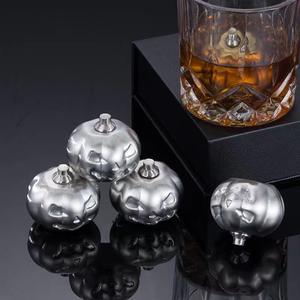 Personnalisé créatif rapide-congelé métal tête de citrouille <span class=keywords><strong>whisky</strong></span> glace <span class=keywords><strong>Rolling</strong></span> <span class=keywords><strong>Stones</strong></span> Cubes Drinkware accessoires - Product Image 5