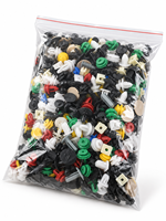 Assortiment de 500 attaches de garniture automobile directement de l'usine pour fixation universelle des panneaux de porte, pare-chocs et ailes de voiture