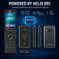 Teléfono Celular Flip 4G VoLTE Sin App Store, Sin Redes Sociales, Minimalista, Llamadas y Mensajes, Desbloqueado, Teclado Hebreo, Móvil Kosher