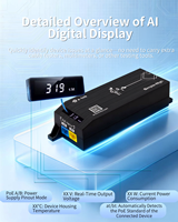 Injektor PoE Pintar AI 30W 60W 90W IEEE 802.3af/at/bt Gigabit PoE++ dengan Layar LED