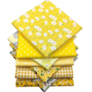 Nuevo conjunto de tela de algodón twill estampada con diseño floral amarillo para patchwork y confección de ropa de cama - Product Image 3