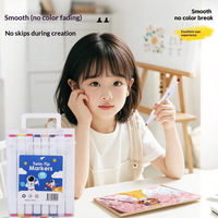 Ensemble de stylos marqueurs double pointe pour enfants, support blanc, marqueurs à double pointe, stylos d'aquarelle pour étudiants, stylos de graffiti, coffret cadeau DIY