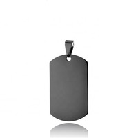 Acier inoxydable Rectangle Sublimation Imprimable Bijoux Personnalisé Personnalisé Nom Vierge ID Logo Graver Mens Pendentif