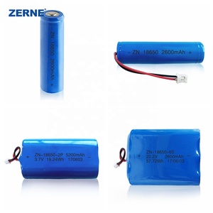 แบตเตอรี่ลิเธียมคุณภาพสูงแบบชาร์จได้ 7.4v ชุดแบตเตอรี่ลิเธียม 18650 2s 2600mah 500-Cycle ทรงกระบอก - Product Image 2