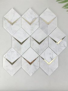 Baldosas <span class=keywords><strong>de</strong></span> Mármol Modernas, Forma Irregular, para Revestimiento <span class=keywords><strong>de</strong></span> Jardín y Suelos Exteriores, <span class=keywords><strong>Mosaico</strong></span> <span class=keywords><strong>de</strong></span> Piedra - Product Image 4