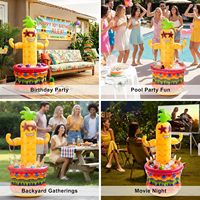 Refroidisseur de boissons gonflable en PVC en forme d'ananas pour la décoration de fêtes aquatiques estivales