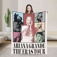 Selimut Ariana Singer Album Tour Grande, Selimut Lembut Hangat Bahan Flanel untuk Tempat Tidur, Sofa, Kamar Tidur, Ruang Tamu, Dekorasi, Hadiah untuk Penggemar