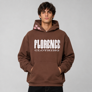 Sudadera con Capucha de Algodón de Alta Calidad, Estilo Vintage, 400gs, Color Marrón Oscuro, Impresión Personalizada, Sudadera Extra Grande para Hombre con Cordones Ajustables - Product Image 1