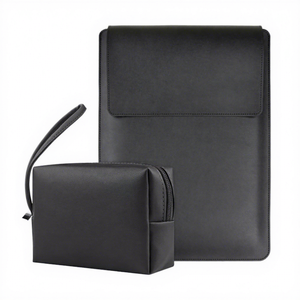 Housse pour ordinateur portable MKW4378 avec logo personnalisé, 13, 14, 15 pouces, avec support, en cuir PU imperméable, sacoche de voyage pour ordinateur portable, pochette pour accessoires - Product Image 1