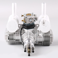 Nouveau Moteur DLE40 40CC Essence/Pétrole bicylindre en métal pour avion RC, échappement latéral, démarrage manuel à froid par vent naturel