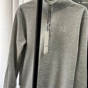 Custom Casual Letter Half-Zip Hoodie Loose Stand Collar <b>Long</b> Sleeve Slimming Men's Women's Coat Fitness Sports <b>Sweatshirts</b> - Product Image 2