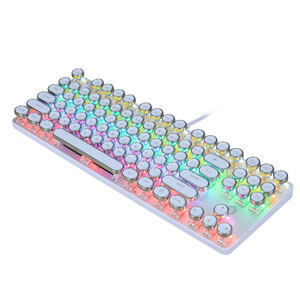 Teclado mecánico Meishang E-Zu 917 Punk, 87 teclas, retroiluminación RGB, teclado para juegos con cable, programable, para computadora de escritorio - Product Image 4