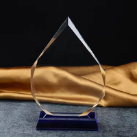 Logo personnalisé Plaque en cristal vierge clair Trophée en verre Trophée de récompense en cristal