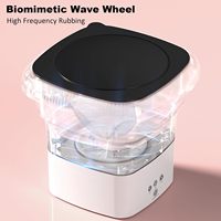 Lave-linge électrique portable mini entièrement automatique avec boîtier en plastique, laveuse/sécheuse tout-en-un, capacité de 5,6 à 7,0 kg