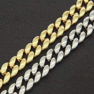 Hip Hop Cool Leaf Shaped Glossy <b>Cuban</b> <b>Chain</b> Necklace Tanjing Fashion Lijing Necklace - Product Image 4