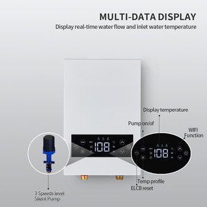 220-240V 5.5Kw funzione di App Wifi intelligente intelligente riscaldamento rapido istantaneo scaldabagno senza serbatoio per vasca da bagno doccia - Product Image 5
