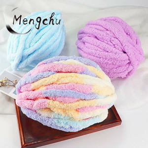 Fil chenille fantaisie épais et doux 100 % polyester, 250 g, 2 cm, pour tricot et crochet - Product Image 3