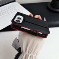 Étui portefeuille pliable avec porte-anneau et emplacements pour cartes pour iPhone Duo, en cuir Litchi, avec film de protection en verre frontal et béquille intégrée, style professionnel