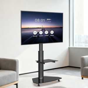 Carrello <span class=keywords><strong>TV</strong></span> <span class=keywords><strong>Mobile</strong></span> Motorizzato di Alta Qualità in Alluminio e Acciaio con Ruote Girevoli, Capacità 40KG, per Uso in Soggiorno, Adatto a <span class=keywords><strong>TV</strong></span>/Monitor <span class=keywords><strong>da</strong></span> 32-70 Pollici - Product Image 3