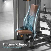 Máquina de remo sentado comercial para entrenamiento de fuerza, estructura de acero reforzado grueso, gabinete de pesas cerrado, fitness para entrenamiento de espalda