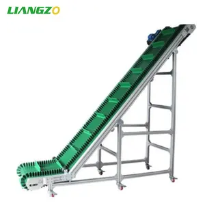 LIANGZO High Quality Vegetable Food Grade Hopper Elevator Inclined belt Conveyor for Food Industry