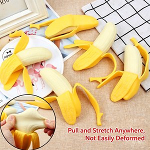QY In-stock creative simulation peeling banana slow <b>rebound</b> stress-relieving toys stretching and pinching fun - Product Image 4