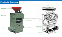 Sb50 sb30 décortiqueuse et polisseuse de riz fraiseuses automatiques de riz moteur diesel