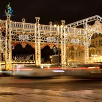 Wasserdichte Kommerzielle Dekorative Outdoor-Metallrahmen Festliche Beleuchtungsskulptur für Ramadan-Laternenfest