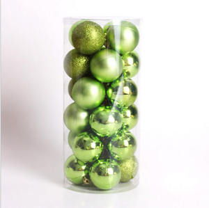 Decorazioni personalizzabili per albero di natale palline pendenti in plastica lucide colorate con ornamento di natale palle albero - Product Image 6