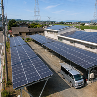 Système de carport solaire en alliage d'aluminium étanche pour entrepôt européen, montage au sol, pour application photovoltaïque domestique