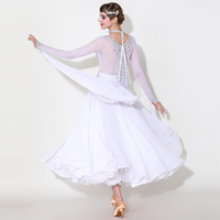 Robes de danse de compétition élégantes et populaires MY926 2025 pour femmes, robe de danse de salon moderne blanche pour performance
