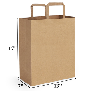 Sacs en papier kraft personnalisés avec logo imprimé offset, recyclables, de qualité alimentaire, pour la vente en gros, avec poignées longues - Product Image 2
