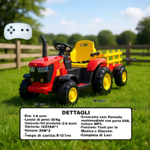 Voiture à pédales à batterie 159 cm en plastique rouge avec télécommande pour enfants de 3 à 8 ans - Product Image 3