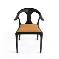 Fauteuil de bureau moderne nordique en bois massif avec dossier confortable pour hôtel et usage domestique