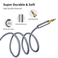 Câble audio stéréo TRS 3,5 mm vers 6,35 mm (1/4 vers 1/8) mâle-mâle de 1 m, 2 m, 3 m, 4,6 m, 7,6 m pour guitare, haut-parleur, téléphone portable, amplificateur