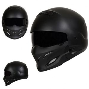 Casque de moto intégral rétro vintage portable pour homme, style samouraï, scorpion noir, guerrier indien, moto électrique, homologué ECE/<span class=keywords><strong>DOT</strong></span> - Product Image 1