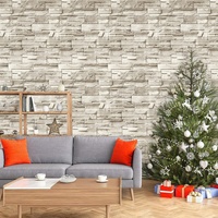 Rouleaux de papier peint mural en pierre 3D en PVC auto-adhésifs/panneaux muraux pour la décoration intérieure – Approvisionnement direct usine à prix abordable