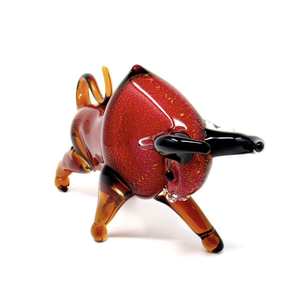 Künstlerische Glas-Bullen-Statue Handgefertigte Dekorative Skulptur für Zuhause Tischdekoration Murano-Glas Tierfigur Einzigartiges Geschenk - Product Image 5