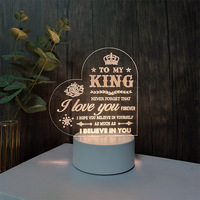 Lampe de table LED 3D en acrylique sans fil Lampes de table LOGO personnalisé Lampe de bureau 3D veilleuse Kits de table Décoration de chambre