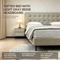 Lit King Size Moderne Italien en Cuir Véritable avec Revêtement en Mousse Haute Densité à Bulles, Cadre en Bois – Vente en Gros