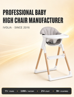 Chaise haute moderne pour bébé, design pliable avec un seul bouton pour l'alimentation, chaise berçante pour repas et nourrissage