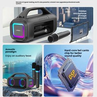 Enceinte Bluetooth portable avec son stéréo haute puissance de 30 W et haut-parleur de 3 pouces, idéale pour les fêtes et le karaoké, dotée d'un subwoofer intégré