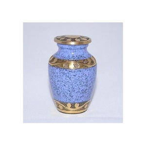 Fournitures de funérailles à bande dorée grise, urne de crémation en laiton, pour adulte, gravée, pour cendres commémoratives, vente en gros - Product Image 2